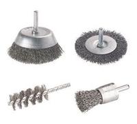 Wolfcraft Brosses en acier pour perceuse 2133000 – Lot de 4 Ø 25/75 mm