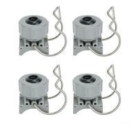 Lot de 4 buses de pulvérisation réglables de 6,35 mm avec clip à bille flexible en plastique gris jet sans outil pour serre de jardin industrielle (3,8 cm)