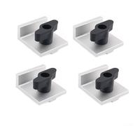 Lot de 4 butées courtes bidirectionnelles en T, accessoires d'outils de travail du bois, ensemble de limites de rail de guidage en aluminium pour tables à fente en T