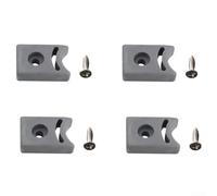 Lot de 4 butoirs en caoutchouc pour porte de douche en plastique avec vis