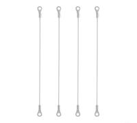Lot de 4 câbles de délimitation d'armoire de porte de 200 mm, corde revêtue de nylon pour limiteur d'angle de charnière, butée d'ouverture réglable pour armoires de cuisine et meubles
