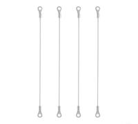 Lot de 4 câbles de retenue de porte d'armoire en acier inoxydable 304 avec revêtement en nylon, charnière réglable pour éviter l'ouverture excessive et protéger les surfaces environnantes, longueur