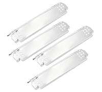 Lot de 4 cache-brûleurs en acier inoxydable de 37,1 cm, plaque chauffante, grille aromatique, bouclier de rechange, diffuseur de flamme, pour Nexgrill, Cuisinart, Expert Grill, Char & Boch, aide de