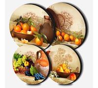Lot de 4 cache-plaques de cuisson ronds vintage en métal rustique pour cuisinières électriques, cuisinière à gaz, ustensiles de cuisine, décoration de cuisine moderne
