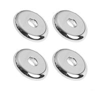 Lot de 4 cache-tuyaux de radiateur, cache-cernes coulissants pour trou de 0,9 cm à 1,9 cm, garniture de tuyau de chauffage en plastique argenté pour anneau et bride décorative de tuyau de chaudière