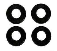 Lot de 4 caches ronds en ABS blanc de 16 mm pour trous muraux autour des tuyaux de chauffage d'eau et de gaz (noir 2.2 extérieur 8)
