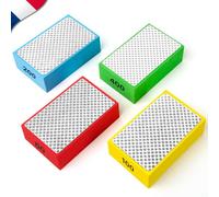 Lot de 4 Cales à Poncer - Éponge Abrasive Carrelage Diamant - Garantie | Marque Française, Polissage, Garantie à Vie, 4 Grains 60/100/200/400, Rubi