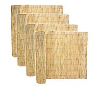 Lot de 4 canisse en bambou, clôture de jardin, couverture de protection contre le vent et le soleil - Longueur 500 x Profondeur 120 cm -JUANIO-