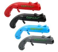Lot de 4 Cap Gun - Décapsuleur Bière & Décapsuleur Pistolet en ABS et acier inoxydable, Capgun lanceur de capsules, pour fêtes et comme cadeau