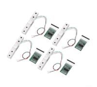 Lot de 4 capteurs de poids de cellule de charge de 10 kg avec module HX711 - 24 bits pour adc pour balance DIY pour kit Arduino Jauge de tension à faisceau parallèle 80 x 13 mm