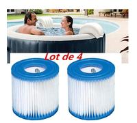 Lot de 4 Cartouches de Piscine PureSpa Type H faciles à Installer | Paquet Bleu