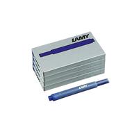 Lot de 4 cartouches d'encre effaçables LAMY T10 à grande capacité - compatibles avec tous les modèles de stylos plume Lamy - Contenance: 1,25 ml/cartouche - 5 pcs par paquet - Couleur de l'encre: bleu