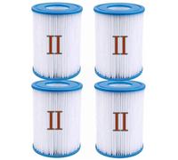 Lot de 4 cartouches filtrantes de rechange type II pour pompe filtrante 58363, filtre de piscine de type 2, cartouche A323