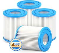 Lot de 4 cartouches filtrantes taille I pour piscine Bestway Type I compatibles avec 58093, 58511, 58381 pour pompes gonflables de piscine 8,0 x 9,0 cm