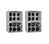 Lot de 4 casiers porte 6 bouteilles soit 24 bouteilles - Polystyrène Expansé - Etagère à Bouteilles