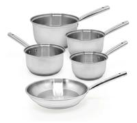 Lot de 4 casseroles 16/18/20/22 cm et 1 poêle en inox 24 cm Fackelmann Rhona
