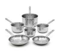 Lot de 4 casseroles 16/18/20/22 cm et 2 poêles en inox 24/28 cm Fackelmann Rhona