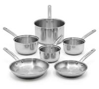Lot de 4 casseroles 16/18/20/22 cm et 2 poêles en inox 24/28 cm Fackelmann Rhona