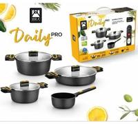 lot de 4 casseroles bra daily pro/ ø16cm/ ø20cm/ ø24cm/ ø28cm/ convient à l'induction
