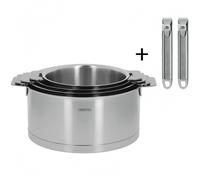 Lot de 4 casseroles Cristel Strate + 2 poignées amovibles Zénith