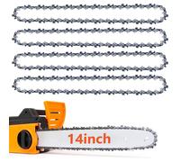 Lot de 4 chaînes de scie 3/8" LP pour guide de 35 cm, chaîne de scie de 14 pouces
