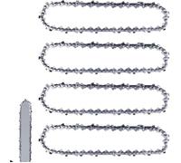 Lot de 4 chaînes de tronçonneuse de 25 cm 3/8"" LP 40 maillons d'entraînement 1,3 mm Chaînes anti-retour compatibles avec Einhell G