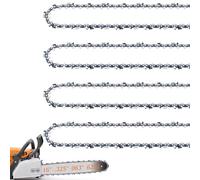 Lot de 4 chaînes de tronçonneuse de 40,6 cm pour Stihl 025 MS250 MS251 MS230 MS241 et plus encore, 26RM3 62, L62