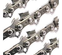 Lot de 4 chaînes de tronçonneuse demi-burin, longueur de coupe 35 cm, 3/8 LP 52TG, 1,3 mm, compatibles avec Einhell GH-EC 2040, BG-PC 3735