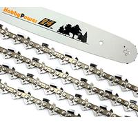 Lot de 4 chaînes de tronçonneuse + lame demi-burin 40 cm 3/8 60 TG 1,6 mm pour Stihl 026, 029, 034