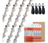 Lot de 4 Chaînes Tronçonneuse 15 cm, 28 Maillons, 1,1 mm, Compatible Worx, Einhell