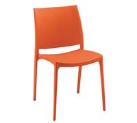 Lot de 4 - Chaise BRUNEAU ELYA - polypropylène orange - Chaises de salle à manger - Bruneau