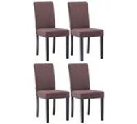 Ina Lot de 4 chaises - Tissu noir