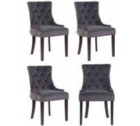 Lot de 4 chaise clp en bois non pliable interieur H. 92 cm gris Gris foncé G