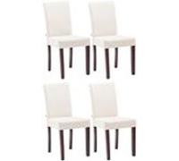 Lot de 4 chaises Ina - Tissu cappuccino