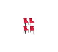 Lot de 4 chaise clp interieur non empilable non pliable H. 92 cm en bois rouge