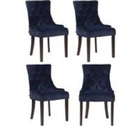 Lot de 4 chaise clp interieur non pliable en bois H. 92 cm bleu