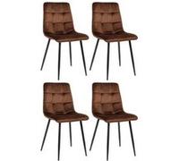 Lot de 4 chaises de salle à manger Tilde - Velours
