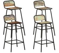 Lot de 4 chaise de bar vidaxl interieur pliable en bois H. 84 cm bois G