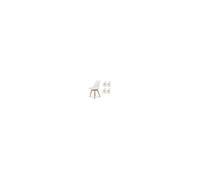 Kosmi Lot de 4 Chaises Blanches Style scandinave modèle Victoire - Coque en résine Blanche Rembourrée et Pieds en Bois Naturel