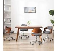 vidaXL Chaises pivotantes - Lot de 4 - Gris