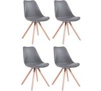 Lot de 4 chaise de conference clp H. 83 cm non pliable interieur en bois gris