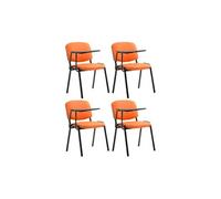 Lot de 4 chaise de conference clp interieur non pliable H. 81 cm en metal orange