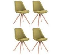 Lot de 4 chaise de conference clp interieur non pliable H. 84 cm en bois vert