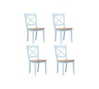 Lot de 4 chaise en bois massif non pliable H. 90 cm interieur gris
