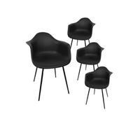 Lot de 4 chaise en metal non pliable interieur H. 85 cm