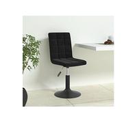 vidaXL Chaises de salle à manger Lot de 4 pivotantes Velours noir