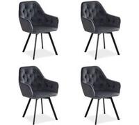 Homestyle4u Lot de 4 chaises oeufs
