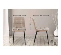 Lot de 4 chaises de salle à manger Antibes simili cuir
