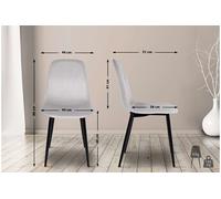 Lot de 4 chaise GENERIQUE interieur non pliable en plastique H. 88 cm beige