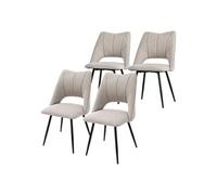 ML-Design Lot de 4 chaises - Beige